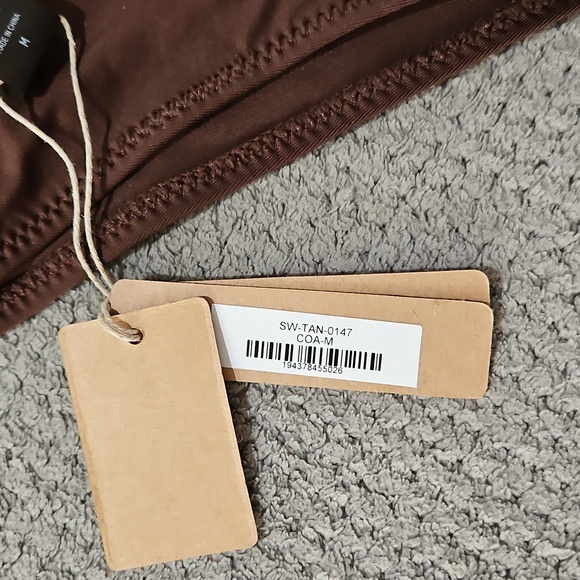 NEW Skims Swim Micro Tanga Bikini Bottoms Sz SMALL in Cocoa - Picture 6 of 9